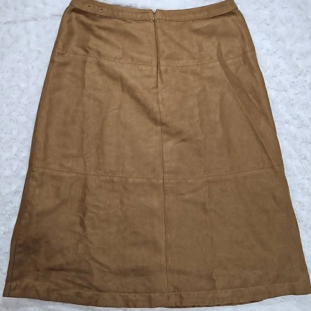 Brown Faux Microfiber Suede Banana Republic Brown Skirt Size 6